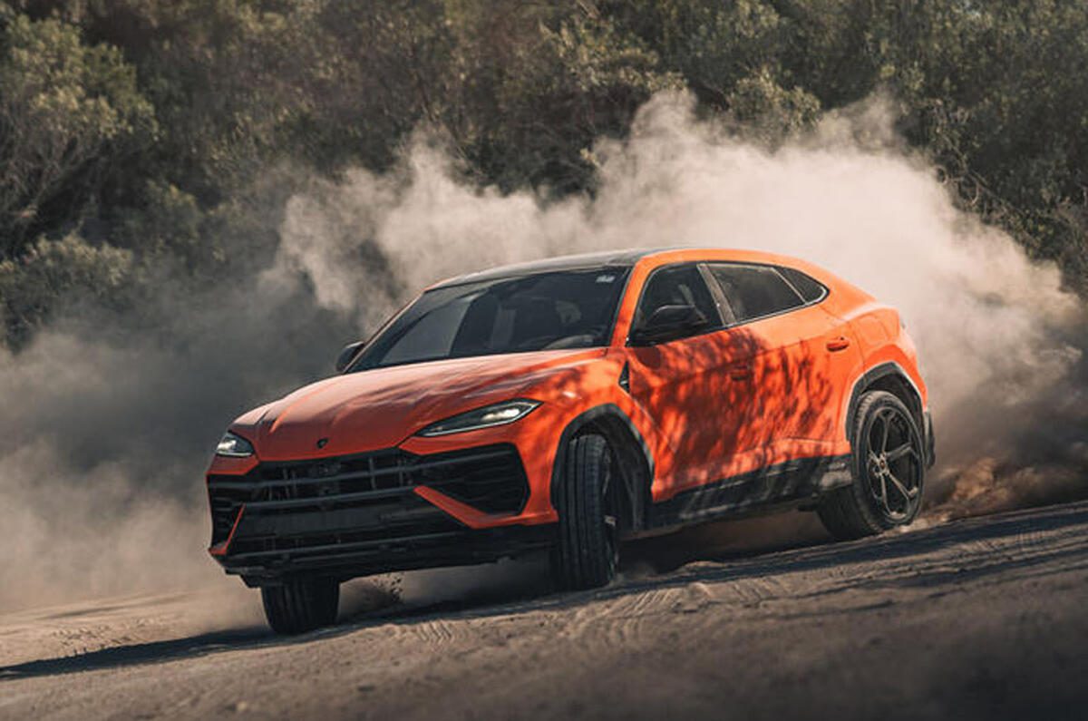 14-lamborghini-urus-se-2024-review-front-cornering-off-road